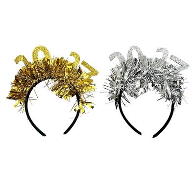 New Year's Eve Headband 2027 Hair Accessory with 2027 Number Detail for Party Use and Family Photos, 17 X 20 Cm