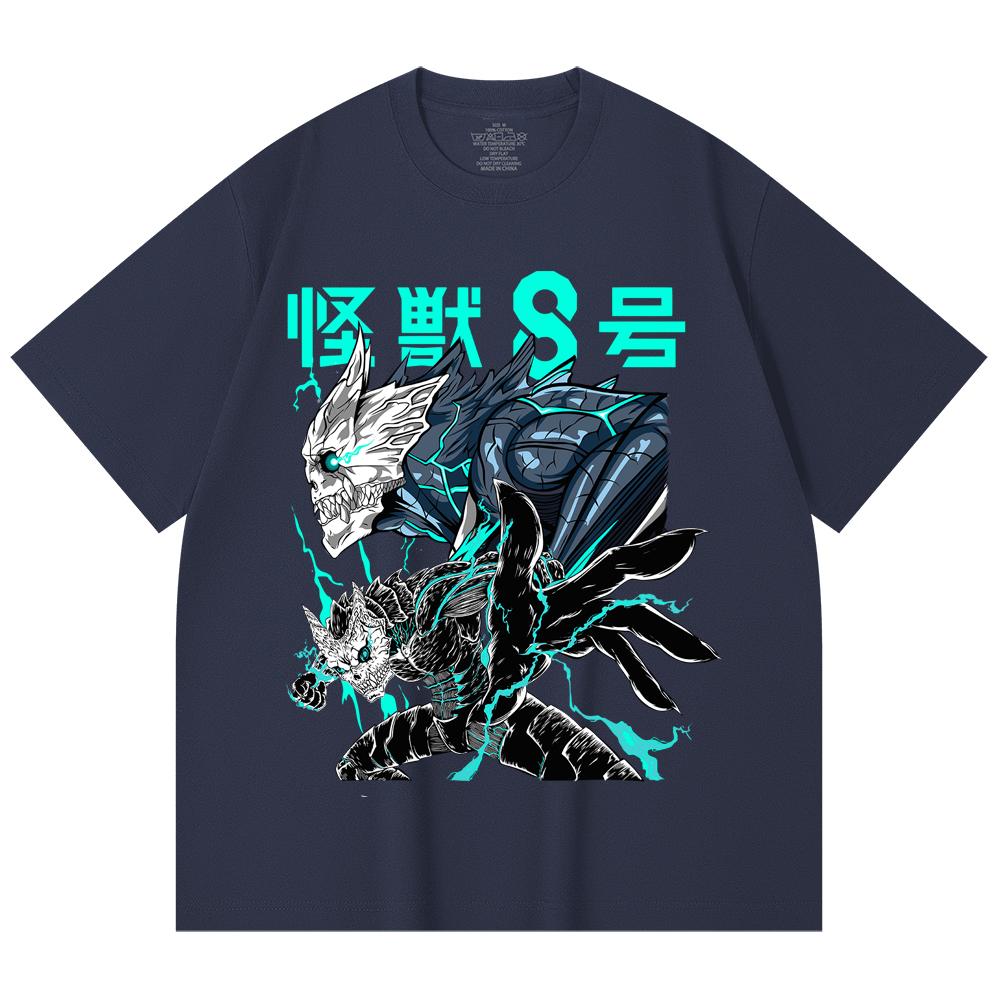 230 Gsm 100% Cotton Kaiju No 8 V4 Print Unisex Heavy Cotton T Shirt
