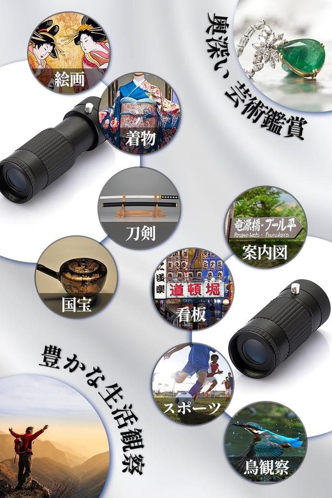 Akeyda 6x16 Monocular for Museums, 6x Magnification, Compact, Museum Model, Art Appreciation Monocular, Glasses Compatible, Case and Strap Included