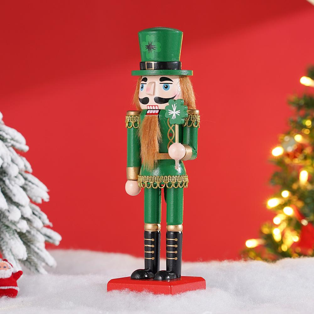 25CM Nutcracker Green lollipop Walnut soldier Christmas decoration European home desktop creative small decoration зелёный
