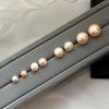 Silver Needle Cherry Blossom Pink Tiannu Flat Round Steamed Bread Pearl Stud Earrings Women'S Light Luxury High-End Temperament Atmospheric Earrings