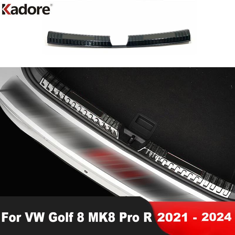Rear Trunk Bumper Cover Trim For Volkswagen VW Golf 8 MK8 Pro R -2024 Steel Car Tailgate Door Sill Plate Guard Accessories