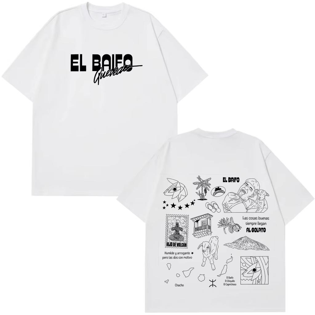 Summer Hot Sale QUEVEDO EL BAIFO Album 2026 Tour Graphics T-shirt Y2K Men Women Hip-hop T-shirt Cotton Gothic Round T-shirt