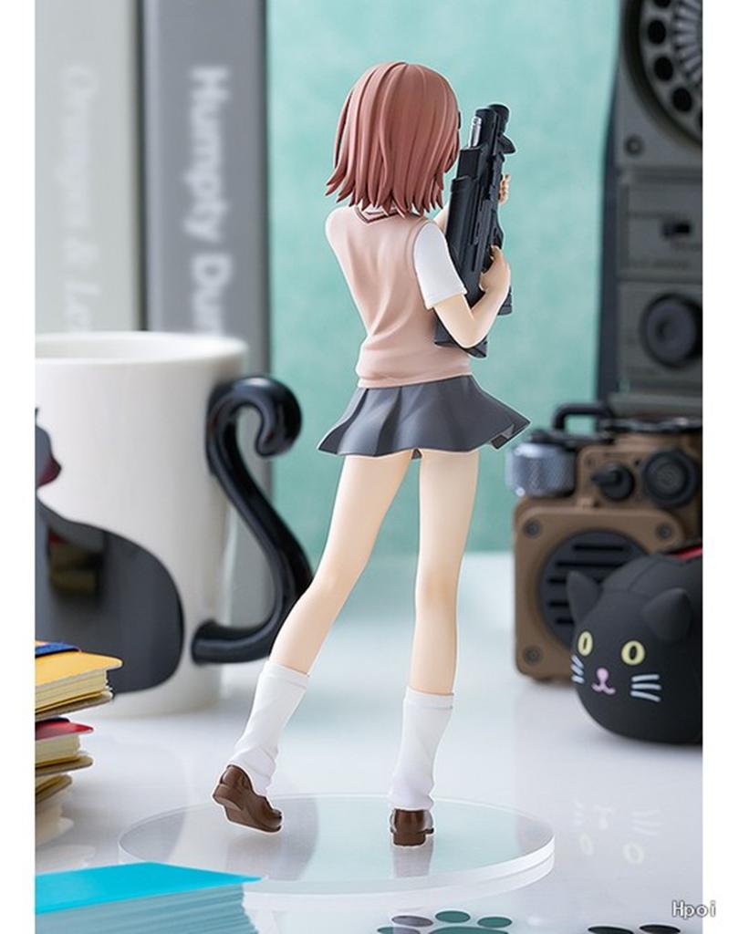 17CM Misaka Imouto Figure Anime To Aru Kagaku No Railgun T Uniform Cute Cool Get A Model Toy Gift Collection Ornaments PVC