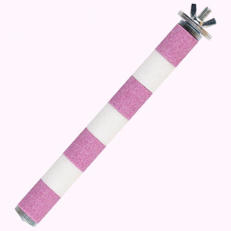 

Игрушка-подставка для попугая, игрушка-подставка для клетки с птицами, натуральная палочка для шлифовки лап для средних попугаев, попугаев, жевательная палочка для неразлучников (7,87 (План полос)) розовый