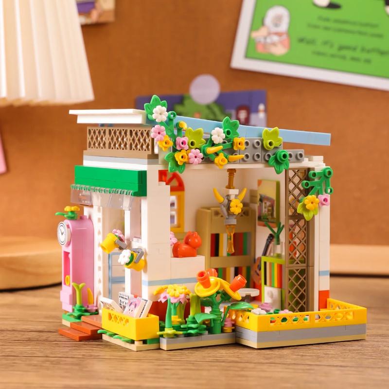 Flower House Fairy Tale Town Building Blocks Toys Diy Mini Blocks Children'S Educational Toy For Girls Boys Gifts Kids Toys