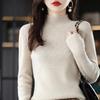 2023 Women's High Neck Pure Wool Knit Sweater - Autumn/Winter Base Layer