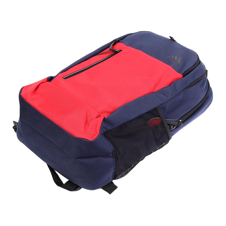Adidas Logo Polyester Backpack Unisex Backpacks Blue Red AZ6752