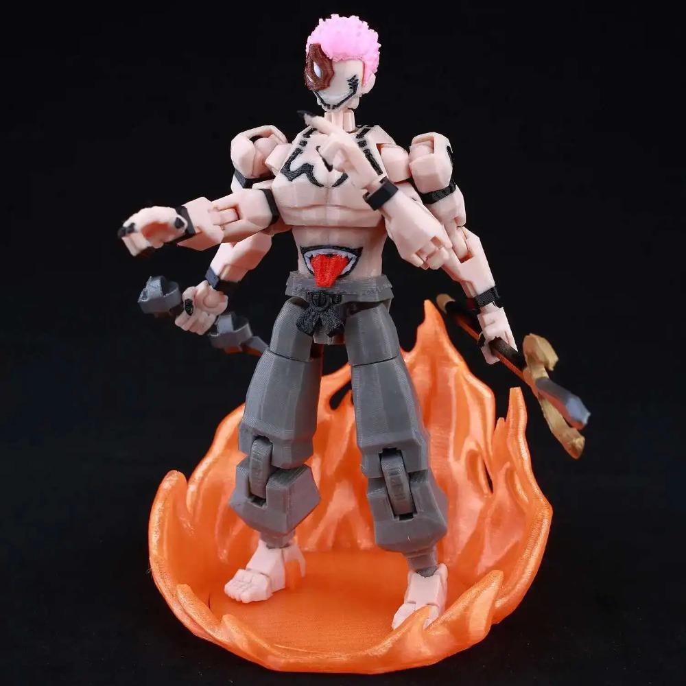 9L Impreso en 3D Anime Jujutsu Kaisen Sukuna Lucky13 Maniquí 13 Cambiaformas Móviles T13 Figuras de Acción Maniquí Juguetes para Coleccionistas