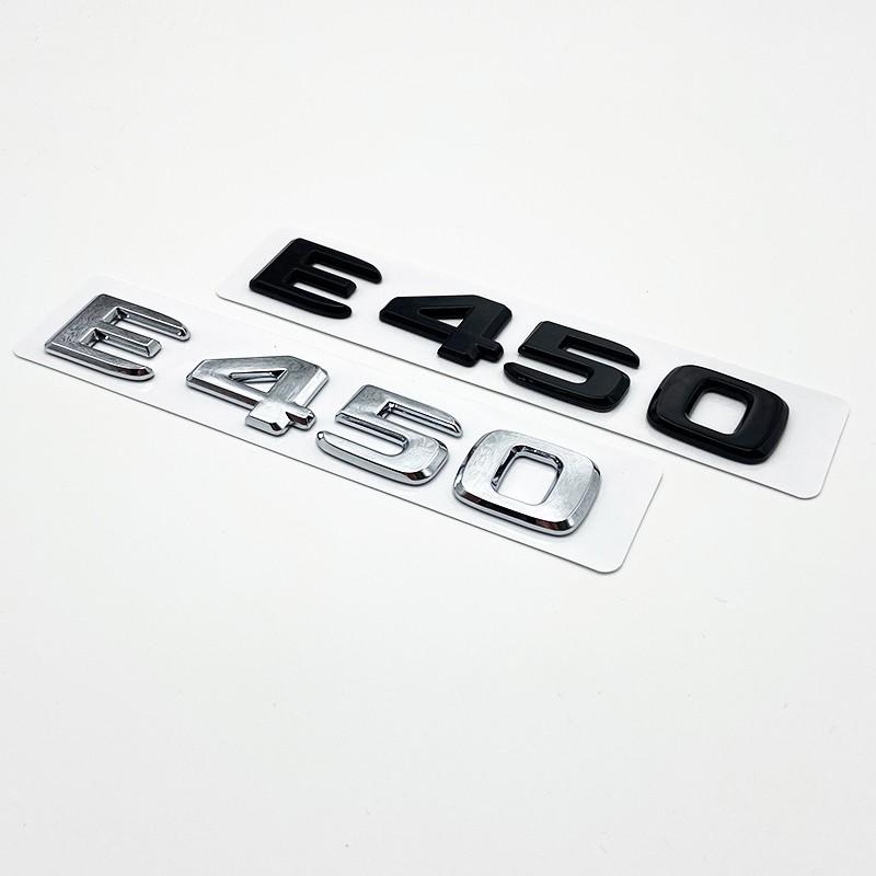 

Black Silve Letters E200 E260 E300 E400 E450 E220d E350d E400d ABS Emblem Badge Car Trunk Logo Sticker E450 чёрный
