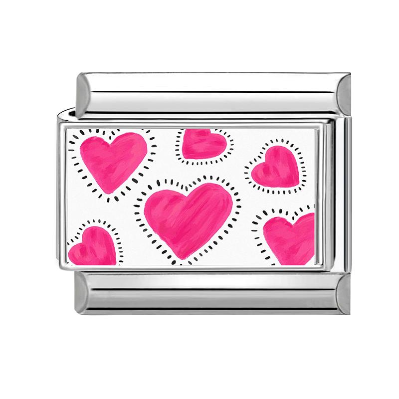 Wholesale Kawaii Heart Flower Star Sunset Dolphin Cats Italian Charm Fit 9MM Stainless Steel Girls' DIY Bracelet Fashion Jewelry
