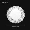 uxcell 100pcs White Lace Paper Doilies, 10.5" Round, Disposable Paper Placemats for Weddings, Birthdays, Cakes, Desserts, and Tableware