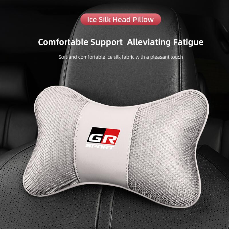 Car Headrest Breathable Ice Silk Neck Pillow For Toyota RAV4 LEVIN Hilux Aygo Yaris Ractis Corolla Camry CHR Auris Tacoma