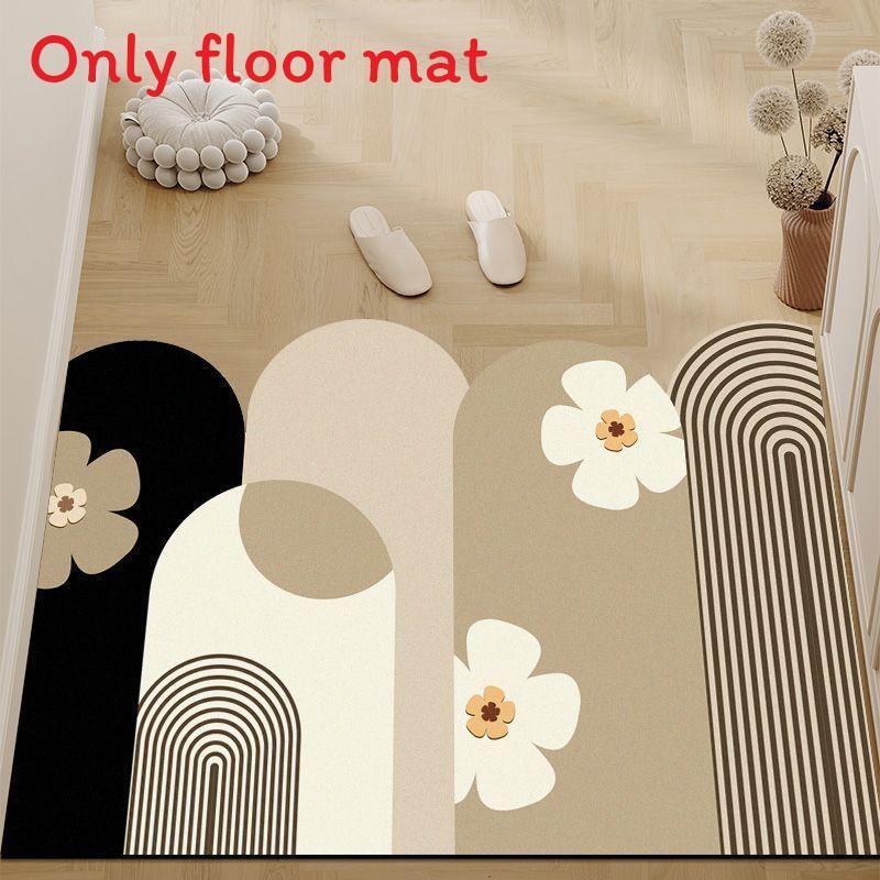 

Коврик для пола с принтом тюльпанов и ромашек, противоскользящий, износостойкий, модный Cocoa Daisy,50x80 cm