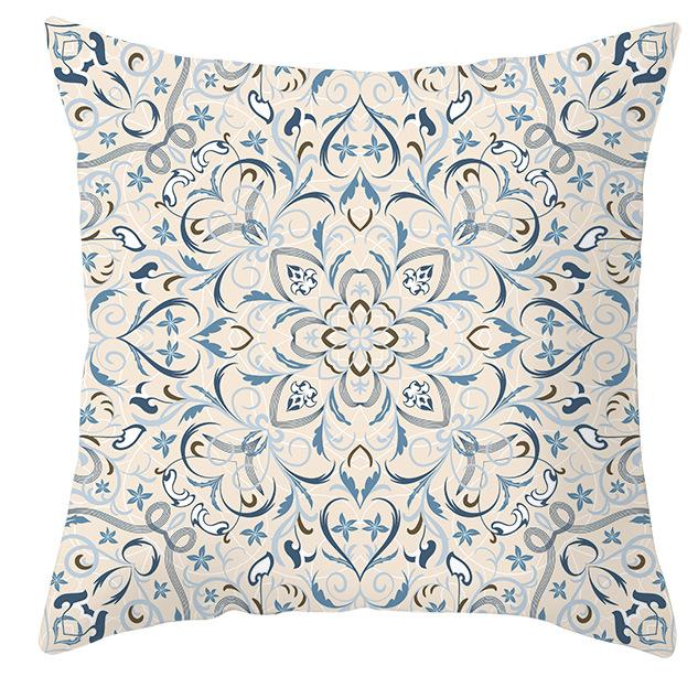 Mandala Ethnic Style Printed Peach Skin Velvet Pillowcase, Bohemian Home Pillow and Cushion Cover