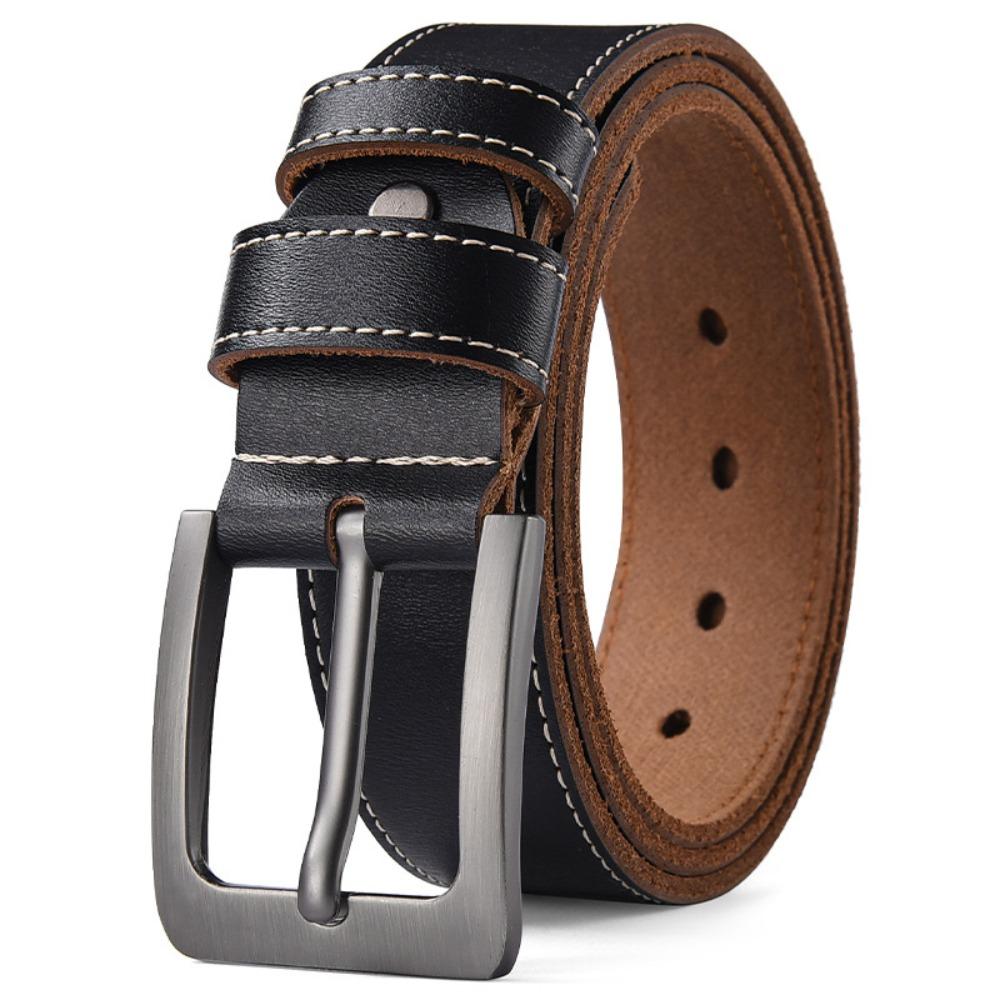 

Retro Leather Belt Classic Waist Belts Luxury Casual Belts Business Wear Style 1