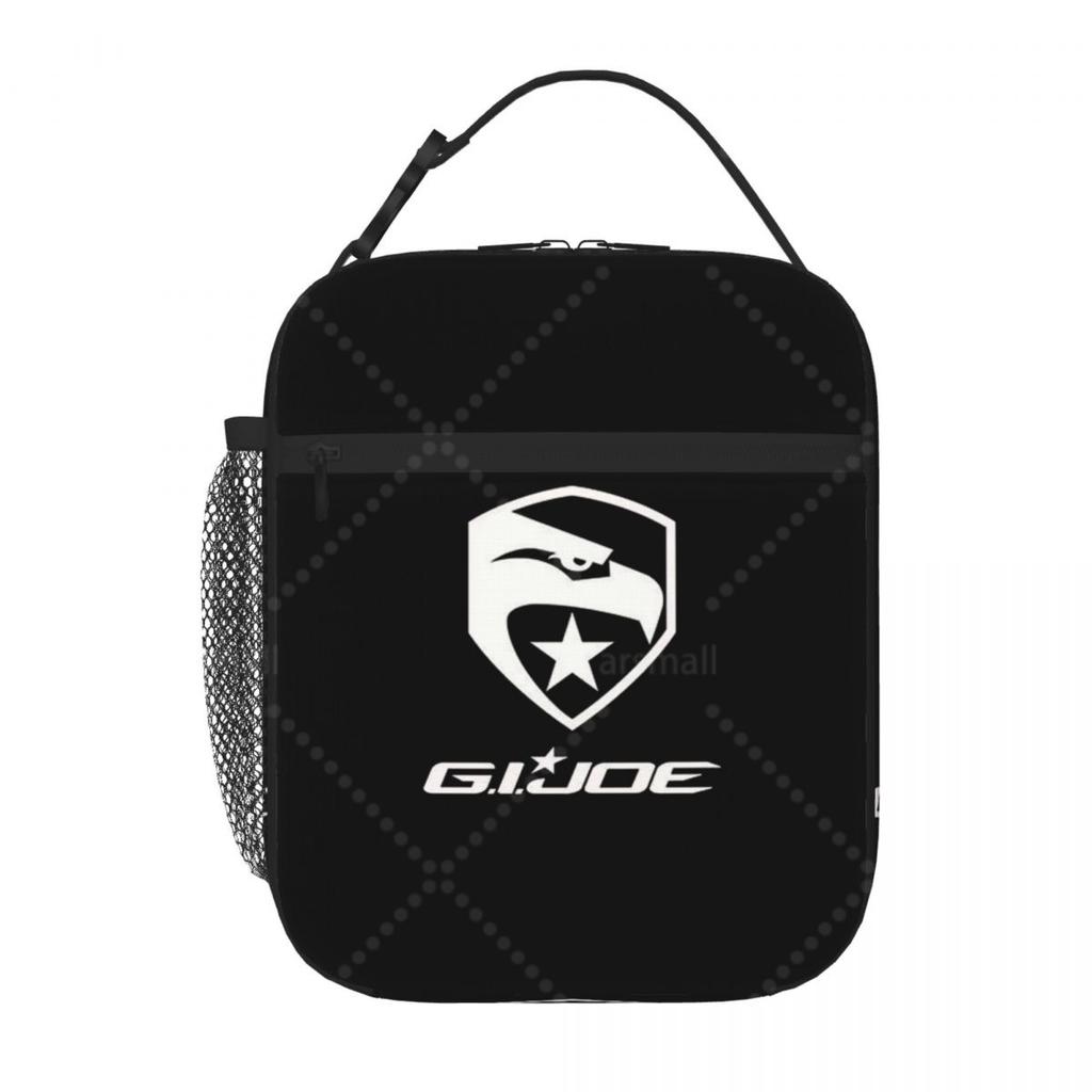 G.I.JOE Logo Lunch Bag Reusable Portable Cooler Thermal Lunch Box Oxford Bento Tote Bag for Work Travel Picnic