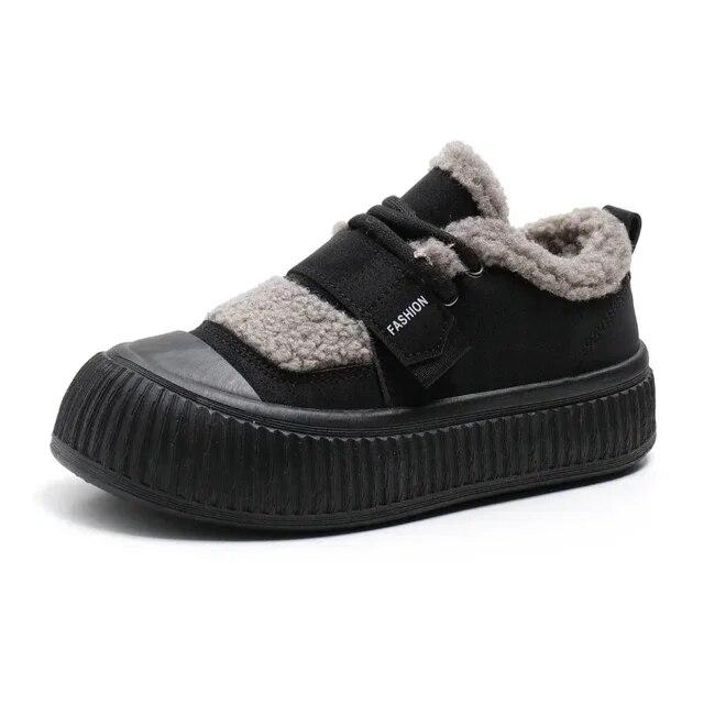 Zimní dámské palformové bavlněné boty Udržují teplo Plus Sametové Nízké tenisky pro ženy Venkovní Ležérní Vycházkové boty Kotníkové boty