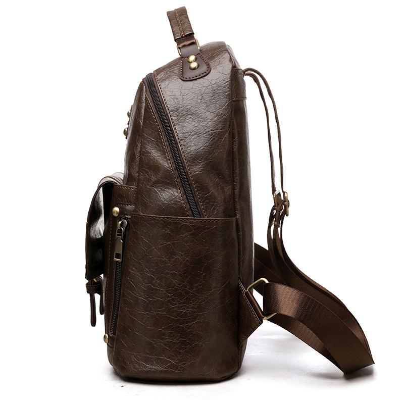 Vintage Commuter Large Capacity Backpack Soft Leather Women's Travel Backpack