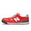 New Balance PORTLAND Sicherheitsschuhe JSAA Klasse A 331 Größe cm, Leichtgewicht, Weit, Schnürsenkel, Ölbeständiger Gummi, (ROT+ROT+WEIß), 25.5