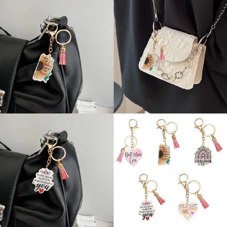 Mother's Day Pendant Keychain Backpacks Charm Key Holder Handbag Charm for Purses Backpacks Keyring Decoration