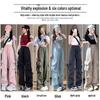 Women's Quick-Dry Pink Parachute Overalls - High-Waisted, Wide-Leg Casual Sports Pants for Spring/Summer 2024