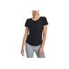 Under Armour Spring Summer Womens Running Round Neck Short Sleeve T-Shirt Women T-Shirt Black 1376814-001