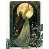 Jugendstil Mondgöttin Metall Wandkunst Böhmisch Mystische Dekoration