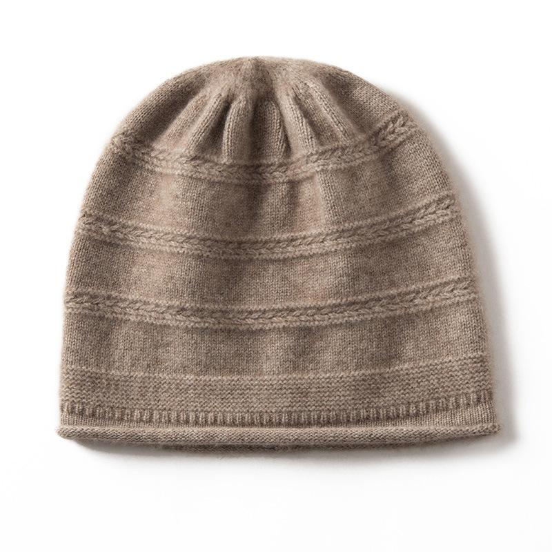 Women's New Cashmere Hat Is Soft and Warm, Simple Wool Hat, Autumn and Winter New Cold Hat Versatile Casual Bag Head Hat
