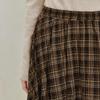INMAN Retro Pleated Plaid A-Line Skirt