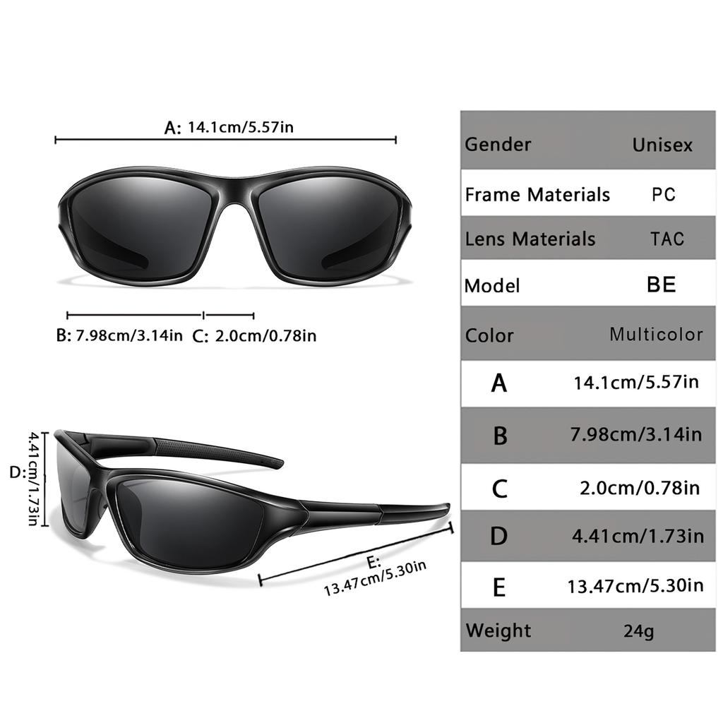 Men's Polarized Cycling Sunglasses Women's Fashion Oval Full Frame Windproof Sports Glasses for Cycling Running Hiking UV400 7