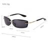 Trendy Y2K Rectangle Sunglasses Women Men Luxury Brand Designer Futurist Silver Lens Sun Glasses Green Rimless Shade S207