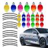 Reflective Christmas Car Decorations Car Stickers Bulb Light Magnet Decals Colorful Light Bulbs Car Decals Bulb Magnet Set