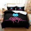 Spiel Stray Gedruckte Bettwäschesets Bettdecke Steppdecke Bettbezug Bettbezug Kissenbezug 2-3-teilige Sets Kinder Erwachsenengröße Heimtextilien