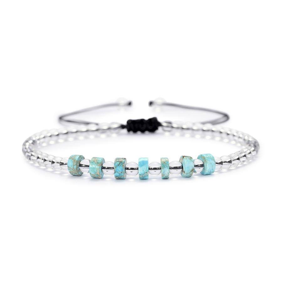 Boho Damen Fußkettchen Premium Ausgewählter Kaiserstein Handgeflochten Verstellbares Fußarmband Strandurlaub Knöchel Accessoire