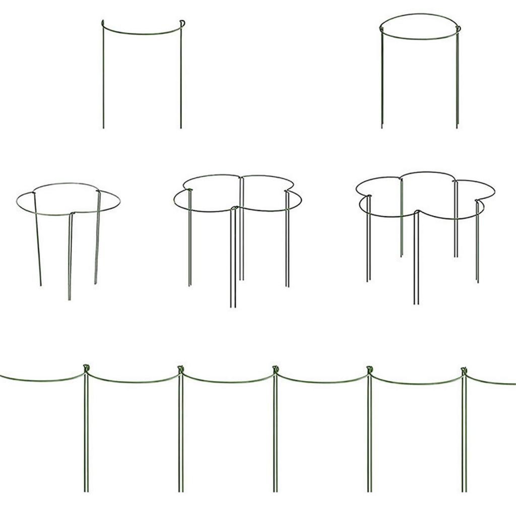 Garden Accessories Plant Support Stake Flower Growing Metal Ring Cage Adjustable Flowers Plants Support Gardening Tools