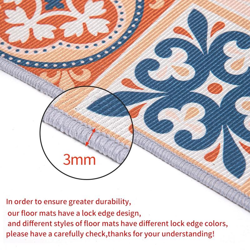 Classic Kitchen Mat Foot Mats Long Area Rugs Bathroom Entrance Doormat Crystal Velvet Carpet Anti Slip Foot Mats Bedroom Doormat