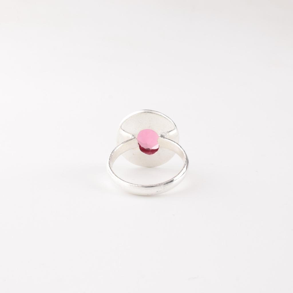 Pink Tourmaline Gemstone 925 Sterling Silver Jewelry Handcrafted Partywear Ring RR-62-1