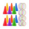 Children's Ring Toss Game: Sensory Training & Team Building Toy with Ice Cream Cone Design