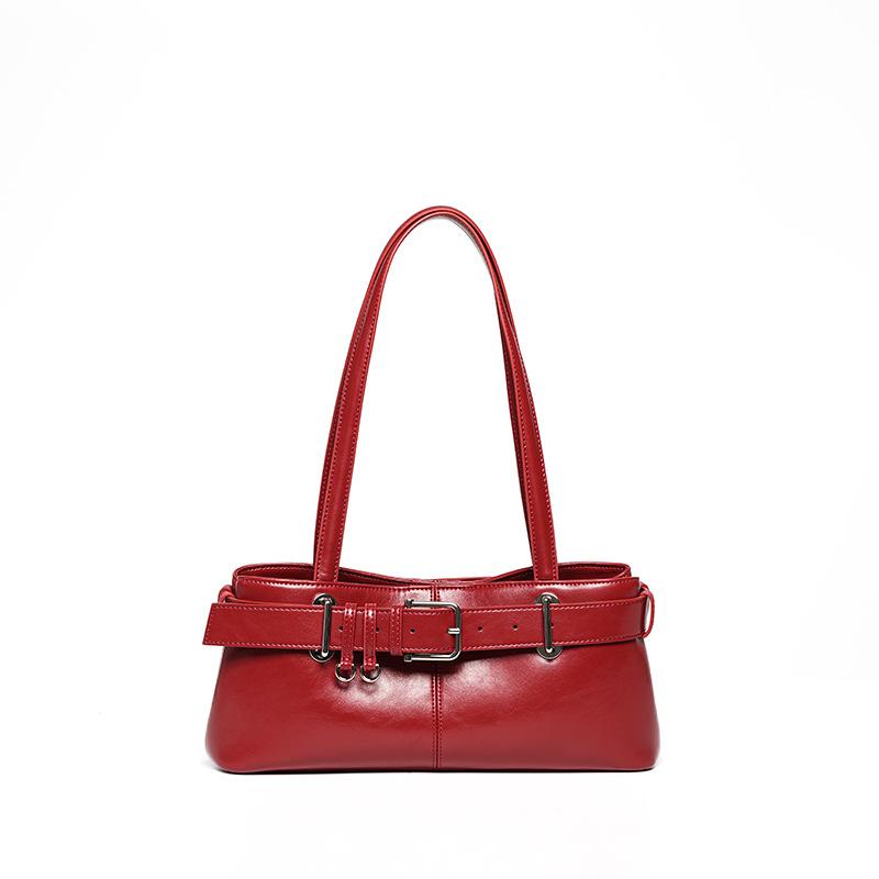 Baguette Bag Portable Crossbody Shoulder Bag Women's Bag Leather Light Luxury High-end Shoulder Women's Armpit Bag