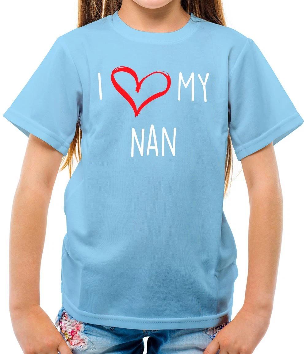 Я люблю свою бабушку - Детская футболка - Бабуля Бабушка Бабуля Бабушка День матери 130