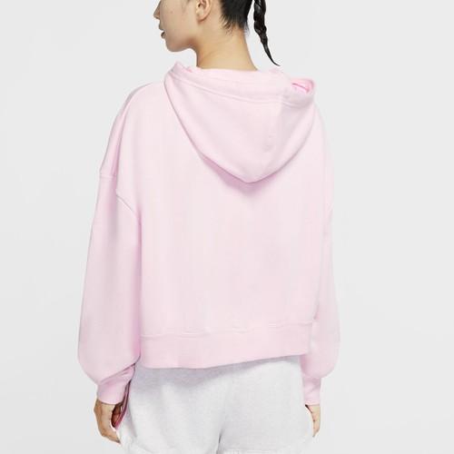 Nike 3D Logo Print Cropped Sports Sweatshirt for Women in Pink