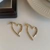 Stylish Heart Shaped Earrings Alloy Material Ear Studs Heart Ear Pendant Trendy Dangle Earring for Fashion Forward Women