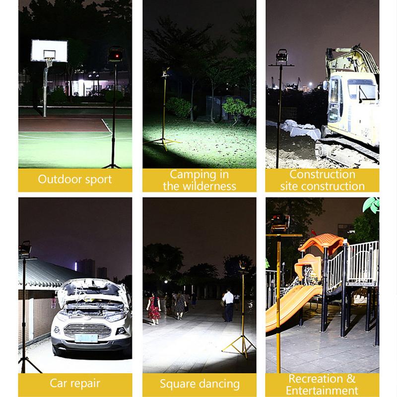 Battery Powered Portable Cob Led Work Light Handheld Lantern Flashlight Outdoor Tent Camping Lights With Handle (Without Battery