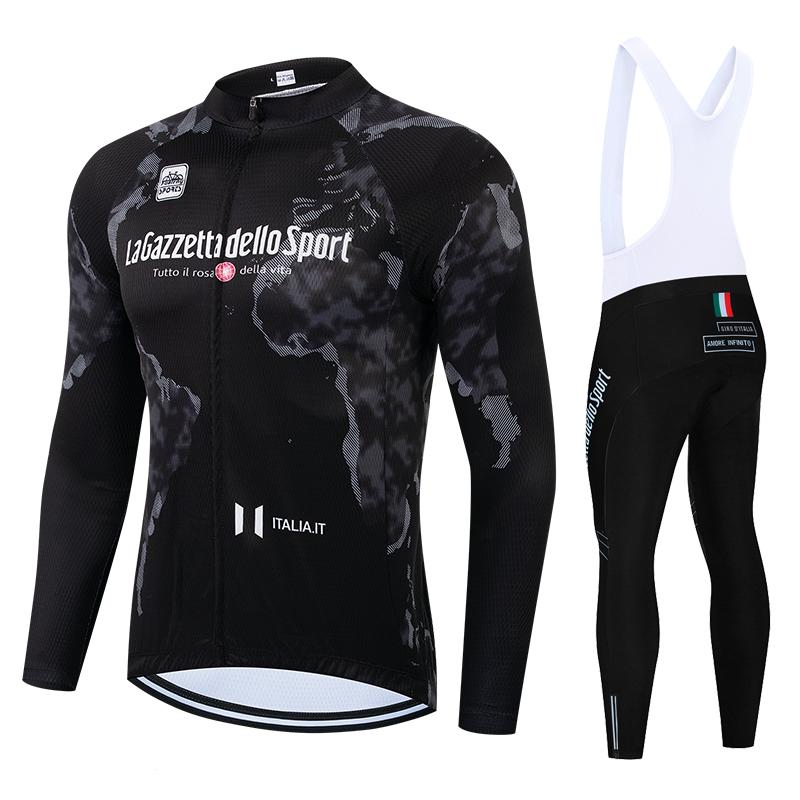 Lange Wielerjersey Fietsjack Maillot Broek Set Lente Zomer Tour De Italy D'ITALIA Ropa Ciclismo Pro Team Fietskleding