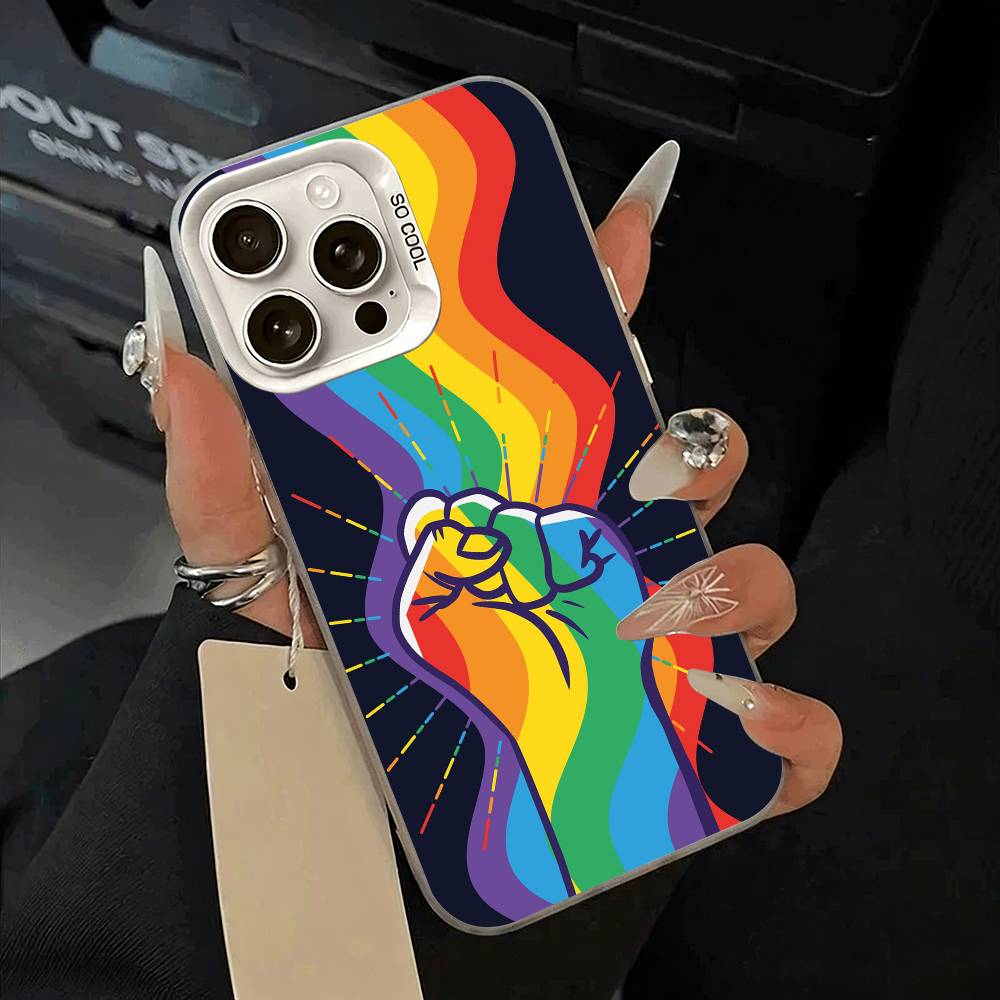 Lesbian LGBT Rainbow Pride Phone Case For IPhone 17 Air 16 15 14 13 12 11 Pro Max White  Sliver  Hard Cover