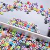 New Matching Color Gasket Loose Beads Making Flat Keychains DIY Materials Round Bracelet 200Pcs 6mm Jewelry Accessories for Keychains Polymer Clay