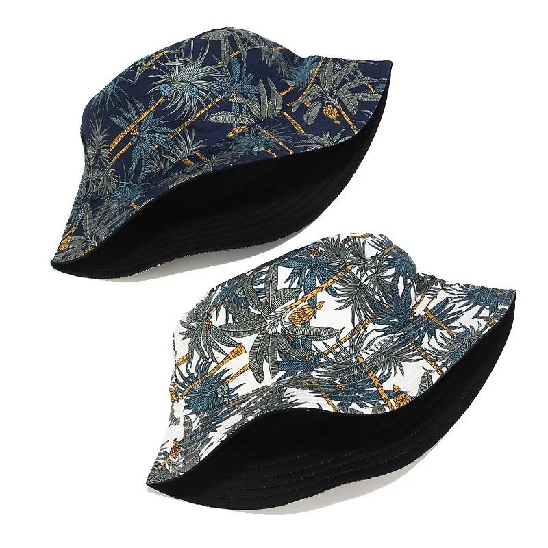 SpringSummer Banana Print Bucket Hat Unisex Reversible Fishing Hat Men’S Sunscreen Hat Women’S Leisure Sandbeach Basin Cap