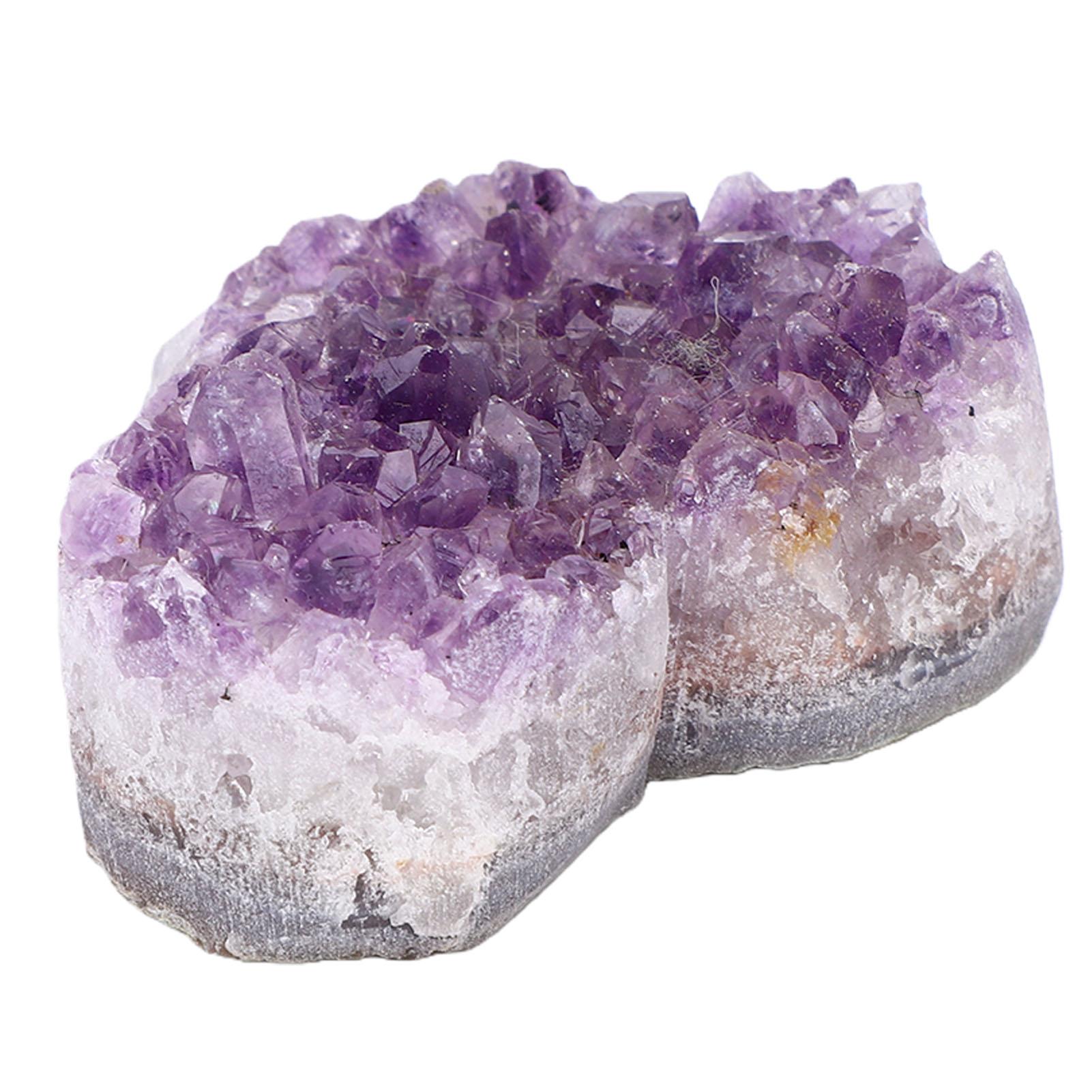 

Amethyst Cluster Heart Shaped Absorb Negative Energy Amethyst Cluster Geode Specimen for Meditation Home Office Decor