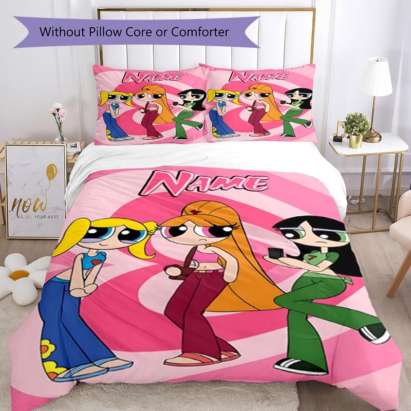 Warner Bros. Works (20) Customize Your Name Bedding Set Breathable Duvet Cover with Pillowcases Home Decoration Birthday Gift